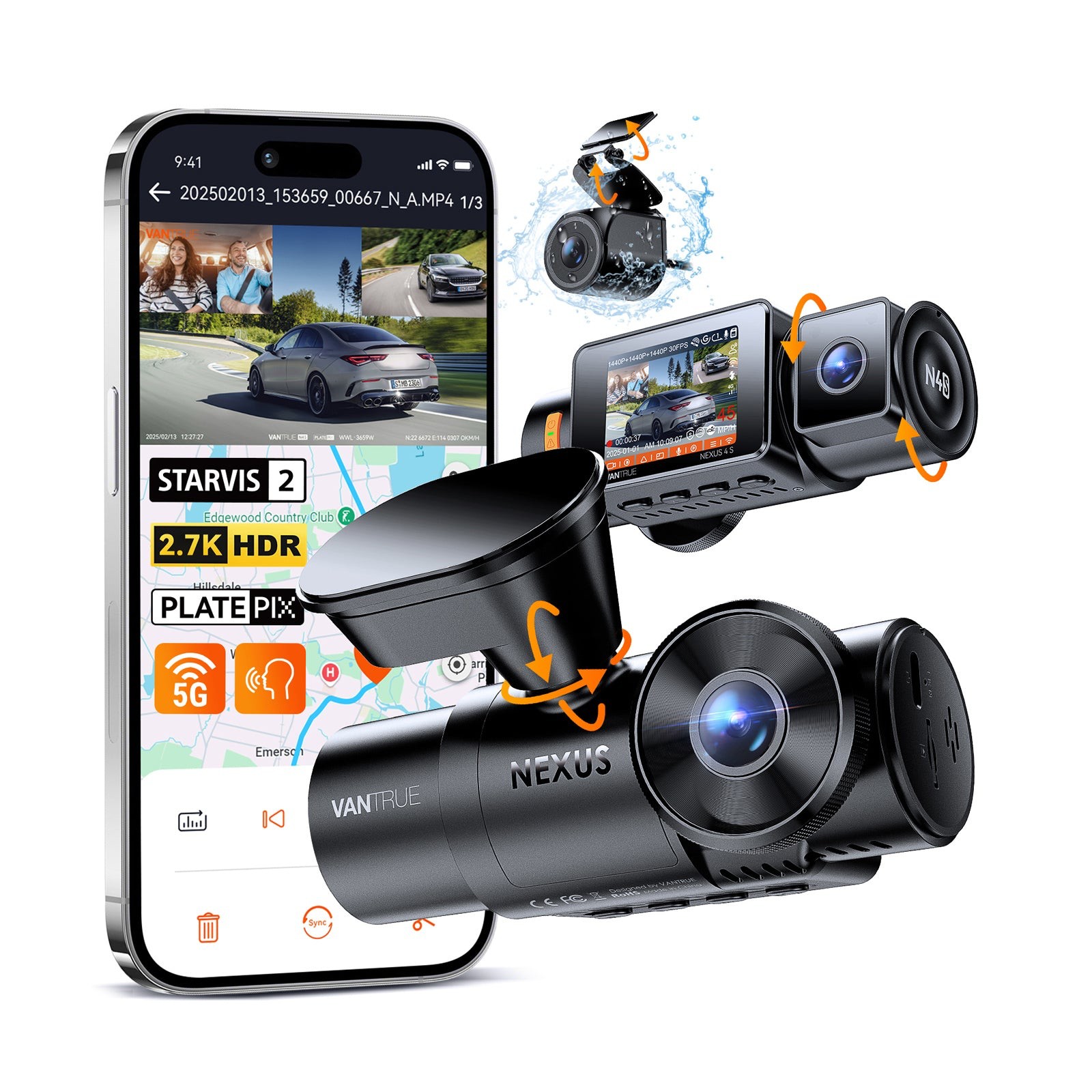 Vantrue N4S (3-Channel Dash Cam)